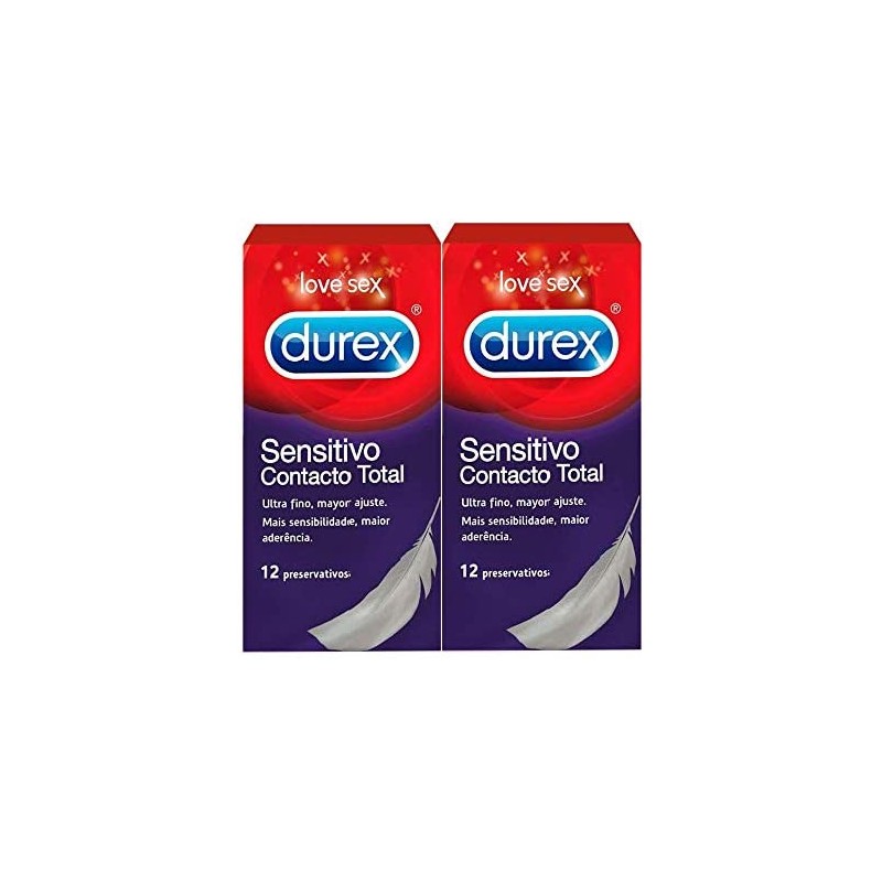 DUREX DUPLO SENSITIVO CONTACTO TOTAL 2X12 UDS