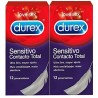 DUREX DUPLO SENSITIVO CONTACTO TOTAL 2X12 UDS