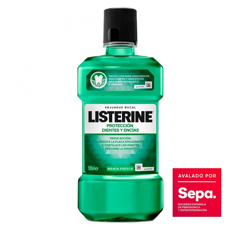 LISTERINE PROTECCION DIENTES Y ENCIAS MENTA FRESCA 500ML