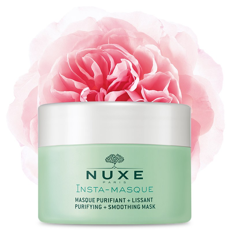 NUXE INSTA-MASQUE Mascarilla exfoliante + uniformizante Rosa y Macadamia