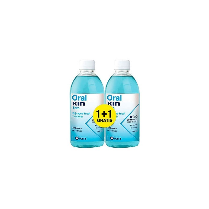 ORAL KIN ZERO DUPLO COLUTORIO ANTIPLACA 2x500ML