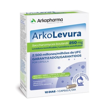 ARKO-LEVURA - SACCHAROMYCES BOULARDII - 10 CAPSULAS 250 MG