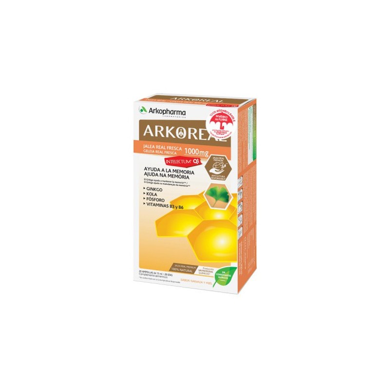 ARKOREAL INTELECTUM -  JALEA REAL, FOSFORO, VITAMINAS - 20 UNIDOSIS