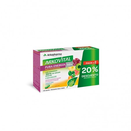 ARKOVITAL PURA ENERGIA SENIOR +50 - 60 CAPS  PACK X 2