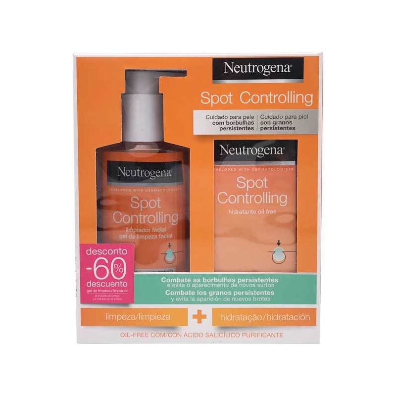 NEUTROGENA PACK SPOT CONTROLLING HIDRATANTE OIL FREE 50ML + GEL LIMPIADOR FACIAL 200ML