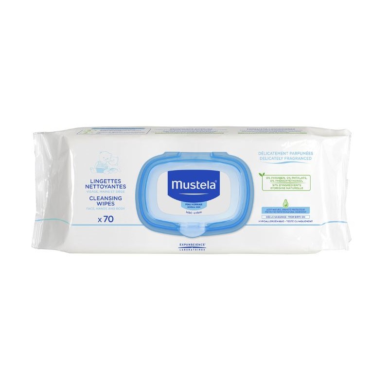 MUSTELA TRIO TOALLITAS LIMPIADORAS 70 UDS X 3