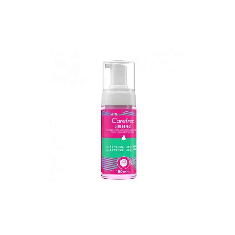 CAREFREE DUO EFFECT ESPUMA INTIMA TE VERDE Y ALOE VERA 150ML