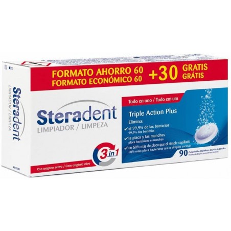 Steradent LIMP TRIPLE ACCIÓN ANTICOR 60u+30u