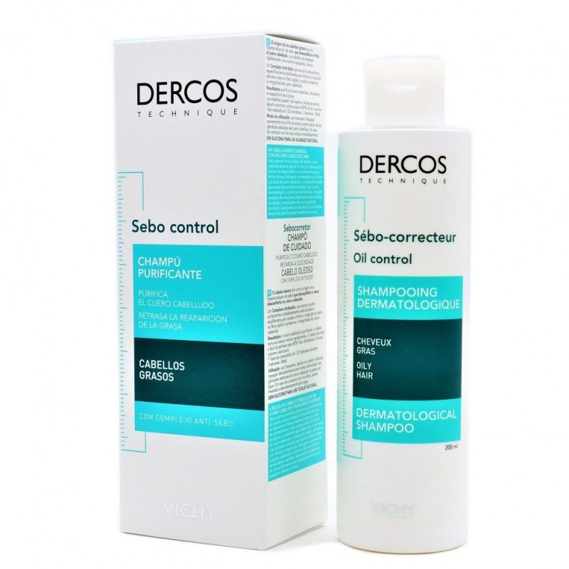 DERCOS CHAMPU SEBO CONTROL CABELLOS GRASOS 200ML