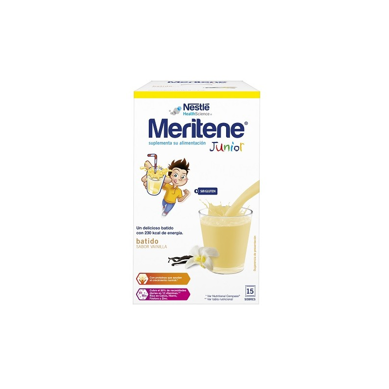 MERITENE JUNIOR Sabor vainilla 15 sobres