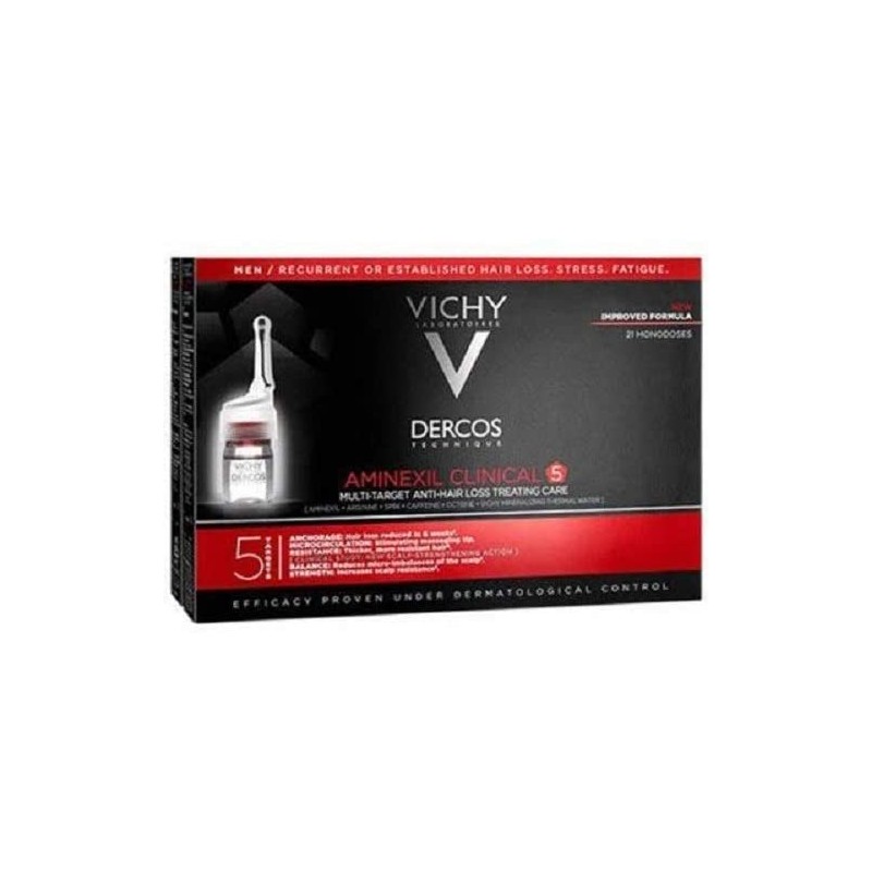 VICHY DERCOS AMINEXIL CLINICAL 5 ANTICAIDA HOMBRE 21X6ML