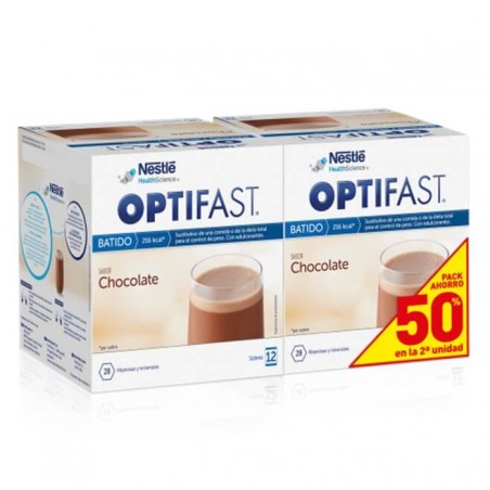 OPTIFAST DUPLO Batido sabor chocolate 2x12 sobres