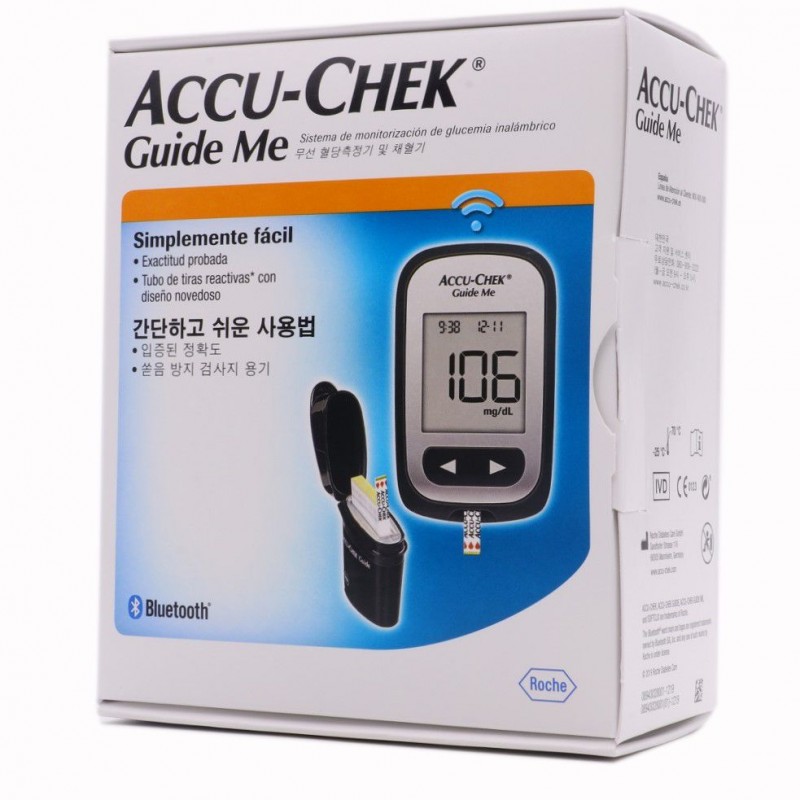 ROCHE ACCU-CHEK GUIDE ME MEDIDOR DE GLUCOSA (NO NCLUYE TIRAS NI EL DISPOSITIVO NOVEDOSO, ESTE VIENE CON LA COMPRA DE LAS TIRAS)