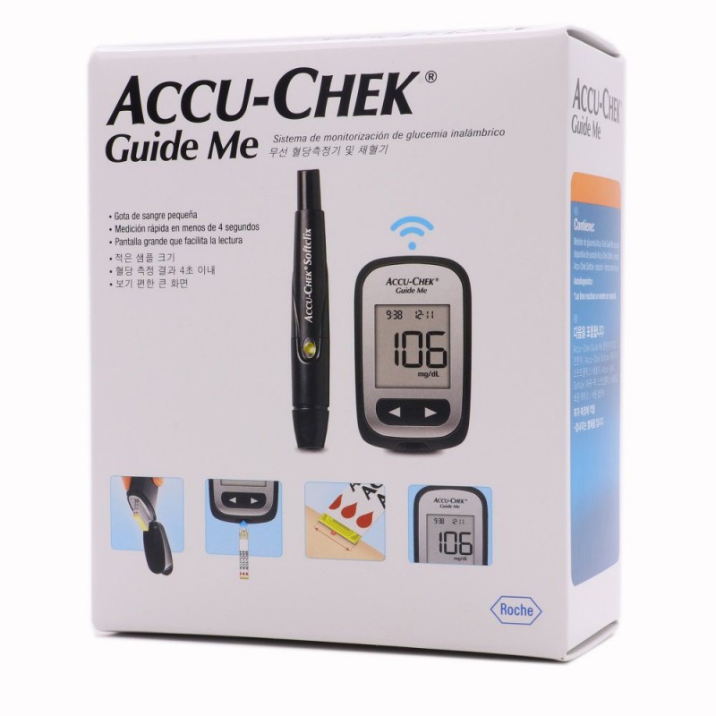 ROCHE ACCU-CHEK GUIDE ME MEDIDOR DE GLUCOSA (NO NCLUYE TIRAS NI EL DISPOSITIVO NOVEDOSO, ESTE VIENE CON LA COMPRA DE LAS TIRAS)