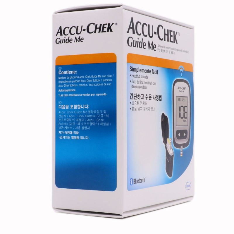 ROCHE ACCU-CHEK GUIDE ME MEDIDOR DE GLUCOSA (NO NCLUYE TIRAS NI EL DISPOSITIVO NOVEDOSO, ESTE VIENE CON LA COMPRA DE LAS TIRAS)