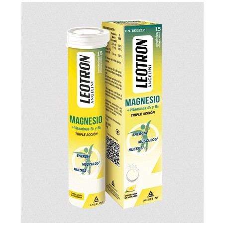 LEOTRON MAGNESIO TRIPLE ACCION CON VITAMINAS 15 COMPRIMIDOS