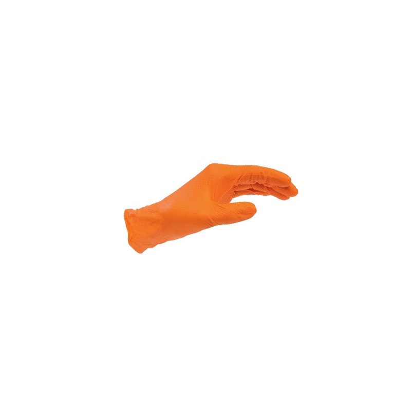 GLOVE TROTTER GUANTES NITRILO NARANJA TALLA L SUPERGRIP 100 UDS