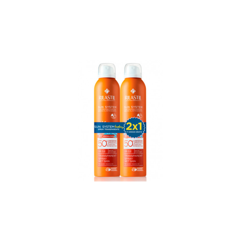 RILASTIL DUPLO SUN SYSTEM BABY SPRAY TRANSPARENTE SPF50+ 2X2