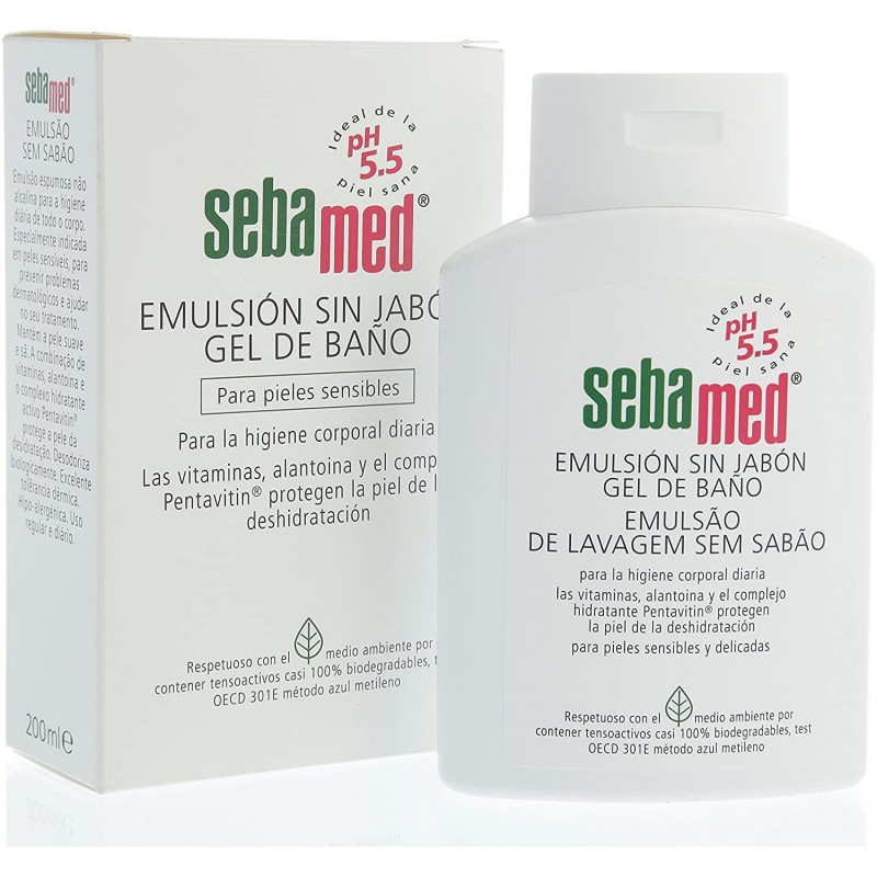 SEBAMED EMULSION SIN JABON GEL DE BAÑO PIELES SENSIBLES 200