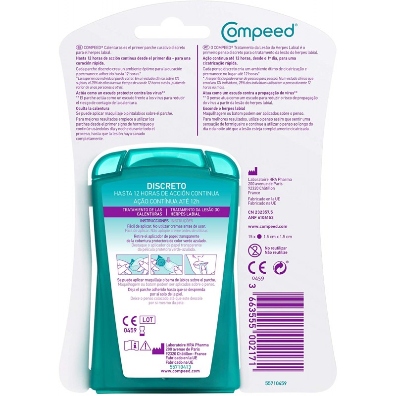 COMPEED CALENTURAS 15 parches