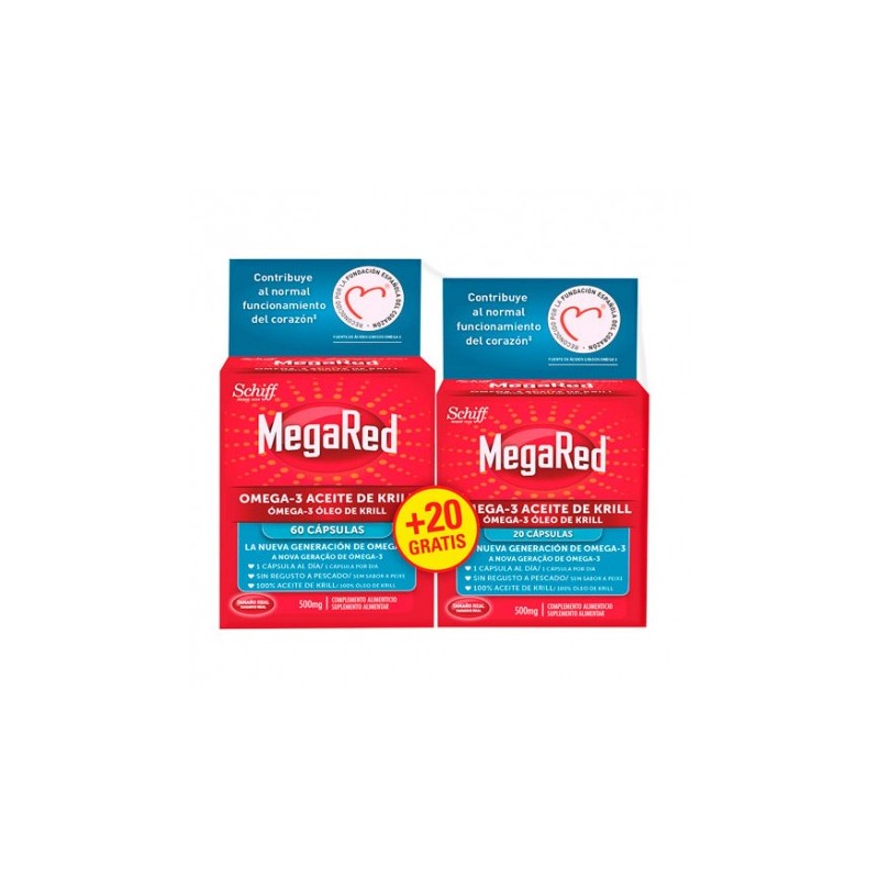 MEGARED 500MG 60 CAPSULES+20 PH