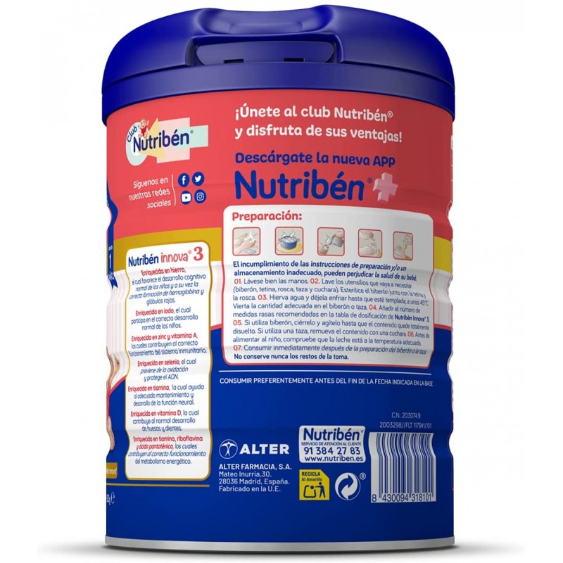 NUTRIBEN INNOVA 3 SC 800g