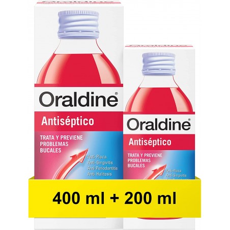 ORALDINE ANTISEPTICO PACK 400 ML + 200 ML