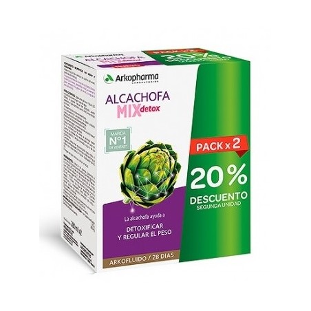 ARKOFLUIDO DUPLO ALCACHOFA MIX DETOX 2x280ML