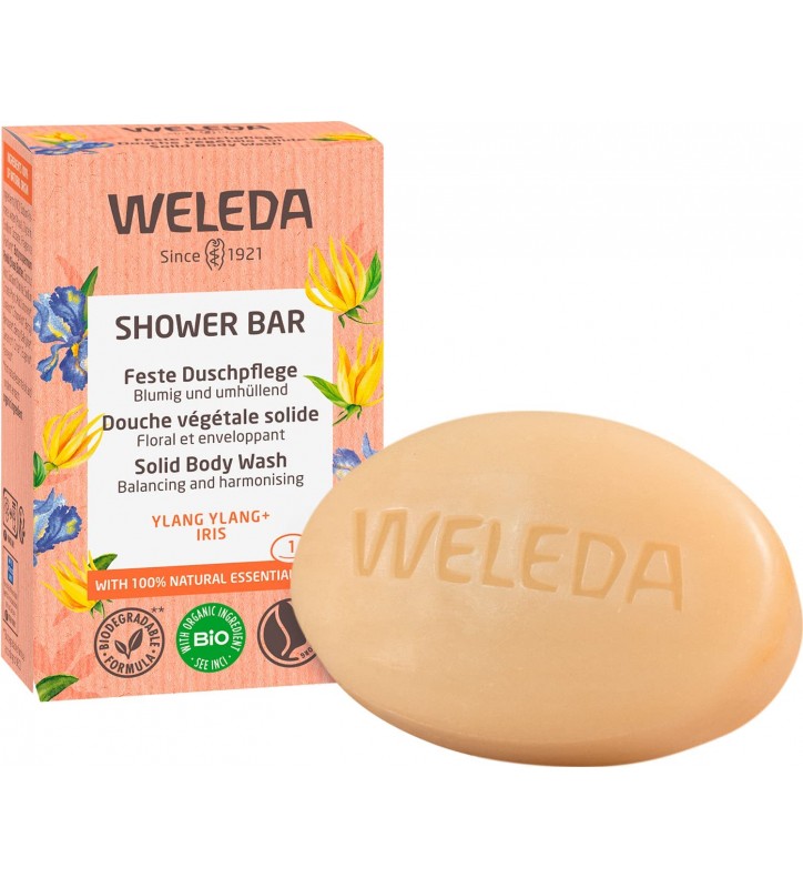 WELEDA JABON DE DUCHA SOLIDO YLANG YLANG + IRIS 75 GR