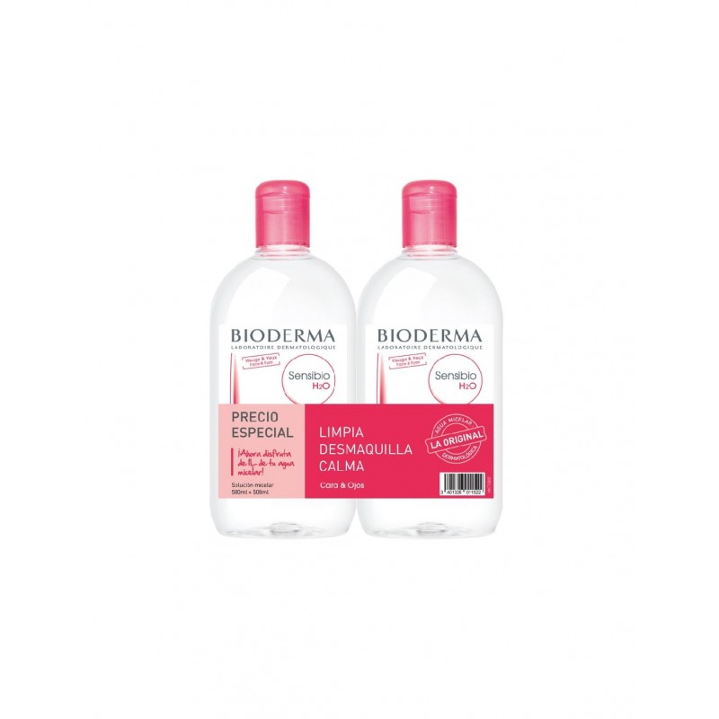 BIODERMA DUPLO SENSIBIO H20 SOLUCION MICELAR 500ML+500ML