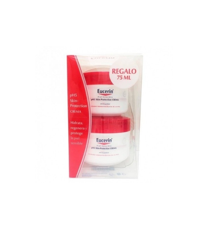 EUCERIN PACK CREMA PIEL SECA Y SENSIBLE 75 ML + 75ML