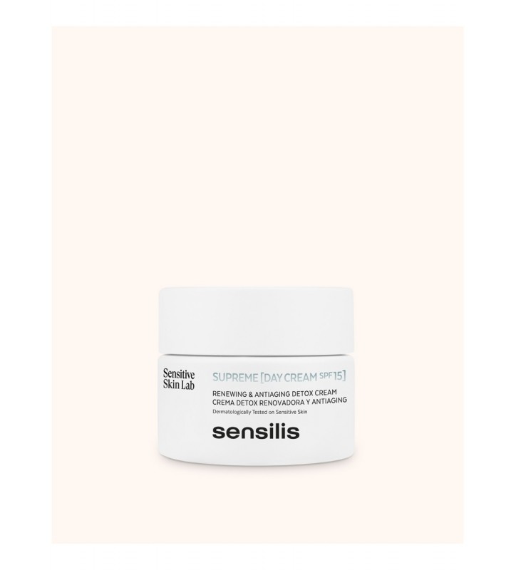 SENSILIS SUPREME DAY CREAM  SPF15  50ML  RENEWING AND ANTIAGING DETOX CREAM