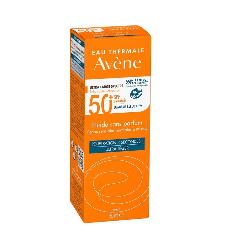 AVENE SOLAR FLUIDO SIN PERFUME PIELES NORMALES Y MIXTAS 50SPF 50ML