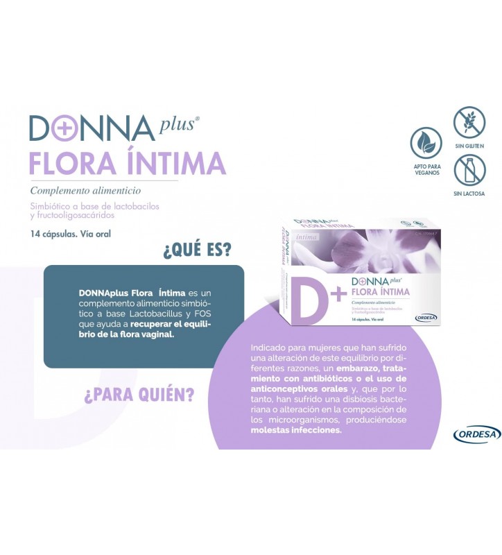 DONNA PLUS FLORA INTIMA COMP ALIMENTICIO 14 CAPS