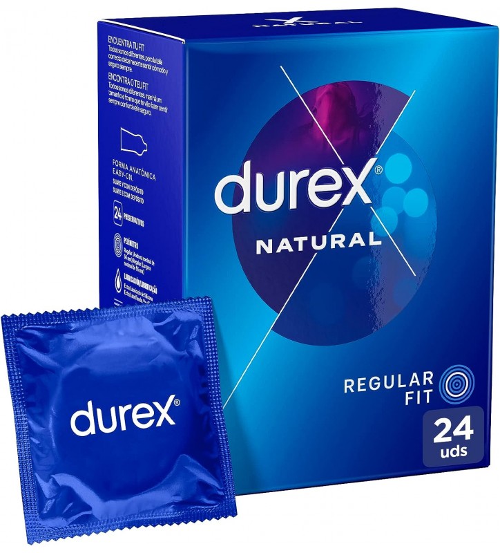 DUREX NATURAL REGULAR FIT 24 UNIDADES