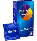 DUREX NATURAL XL EXTRA GRANDE FIT 12 UNIDADES