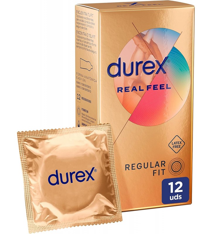 DUREX REAL FEEL REGULAR FIT 12 UNIDADES