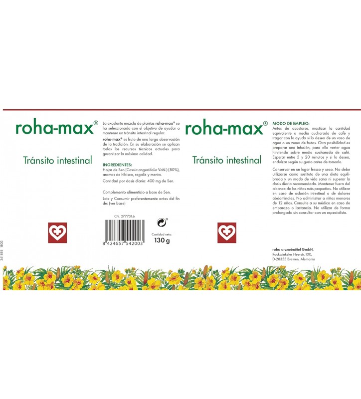 ROHA-MAX TRANSITO INTESTINAL 130 GR