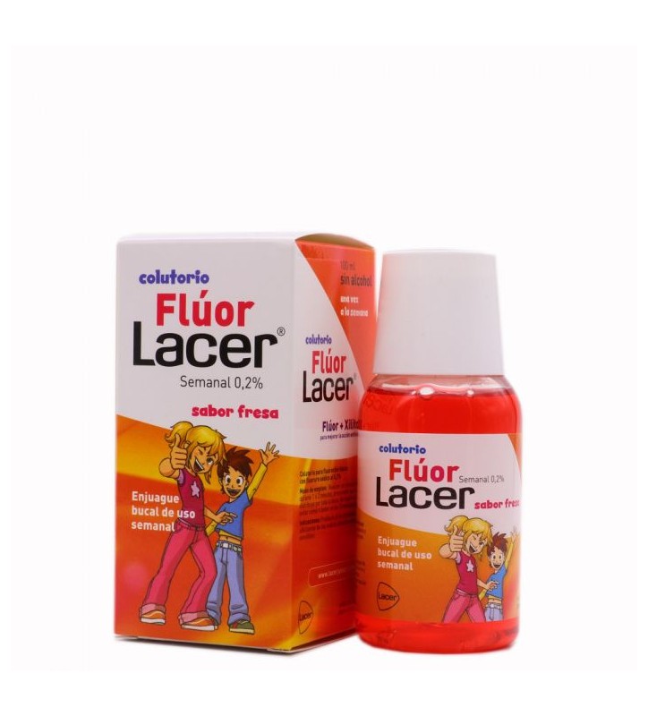 FLUOR SEMANAL 0.2% LACER COL. 100 ml FRESA