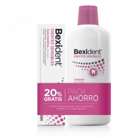 BEXIDENT DIENTES SENSIBLES PACK COLUTORIO 500ML + PASTA DENTIFRICA 75ML