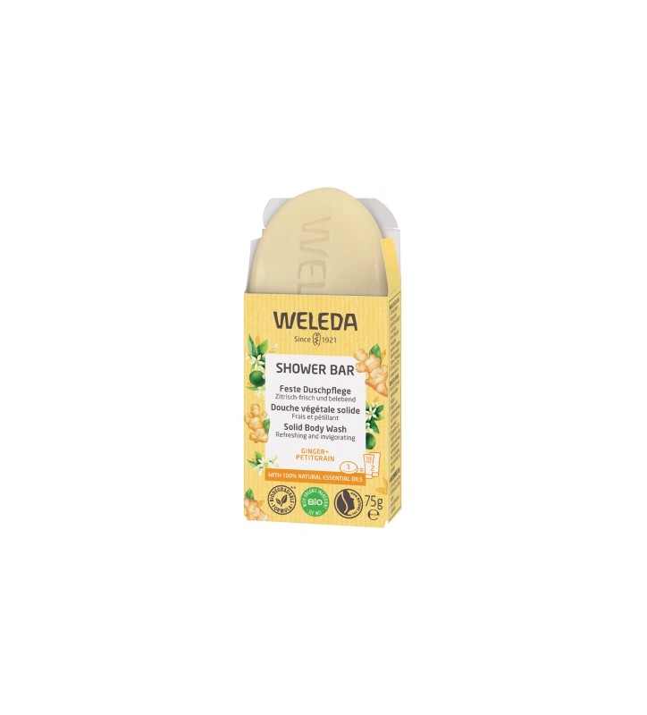 WELEDA JABON DE DUCHA SOLIDO JENGIBRE Y PETITGRAIN 75 GR