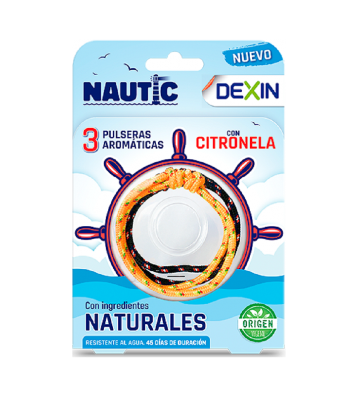 DEXIN PULSERA NAUTIC ANTIMOSQUITOS BLISTER 3