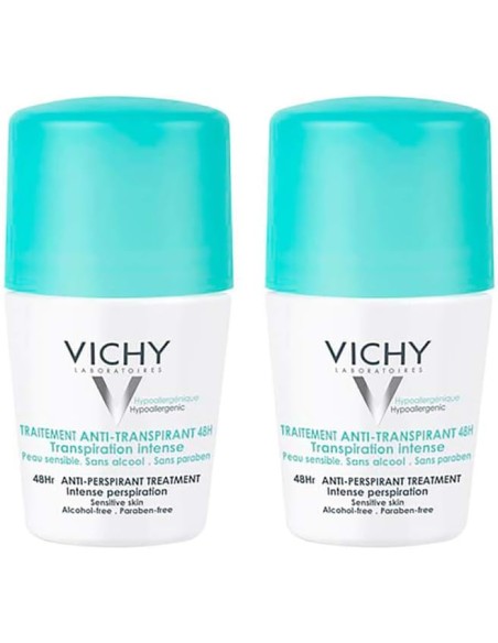 VICHY DUPLO DESODORANTE TRATAMIENTO ANTITRANSPIRANTE 48H 50ML X 2