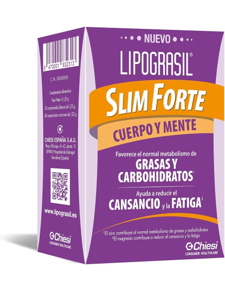 LIPOGRASIL SLIM FORTE CUERPO Y MENTE 20+40 COMPRIMIDOS