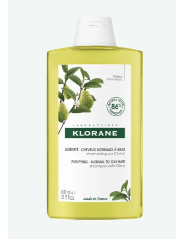 KLORANE CHAMPU CIDRA CABELLO NORMAL GRASO 400ML