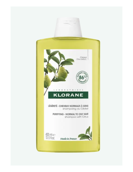 KLORANE CHAMPU CIDRA CABELLO NORMAL GRASO 400ML