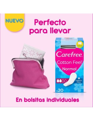 CAREFREE COTTON FEEL NORMAL 20 UNIDADES