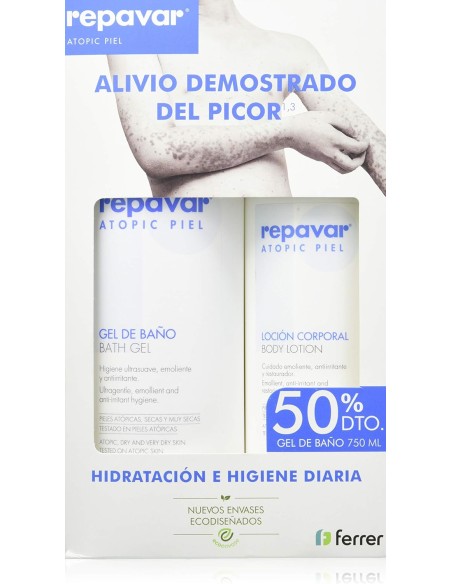 REPAVAR ATOPIC PACK LOCION 500ML + GEL BAÑO 750ML