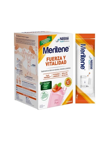 MERITENE BATIDO FRESA 15 SOBRES