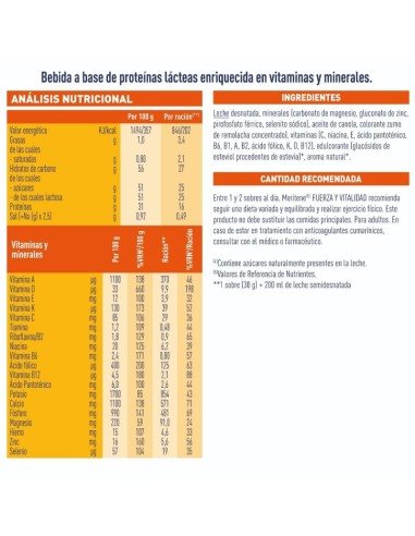 MERITENE BATIDO FRESA 15 SOBRES